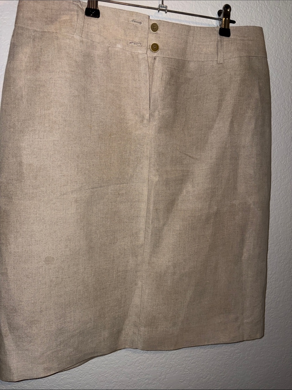 Banana Republic Classic Women's Beige Linen-Blend Skirt